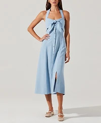 Astr the Label Women's Katherine Tie-Front Midi Dress
