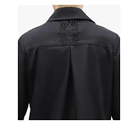 Stella Carakasi Women's Cotton Poplin Pintuck Detail Lucky Star Shirt