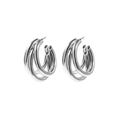 Serenity Triple Hoops Trio Huggie Hoop Earrings