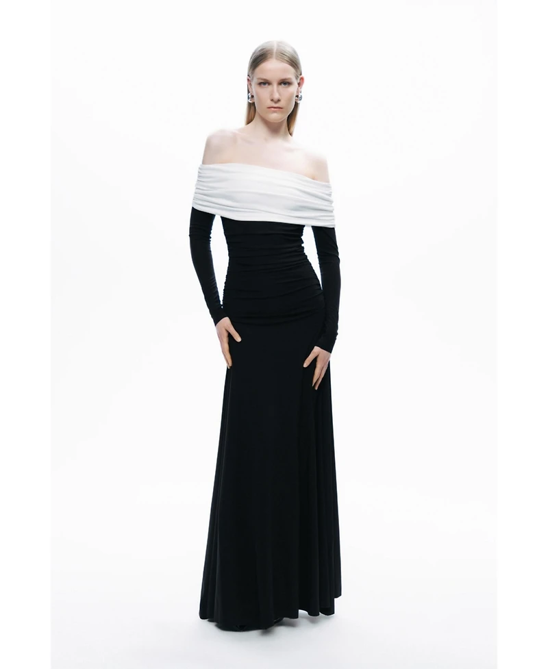 Nocturne Women's Contrast Color Maxi Dress