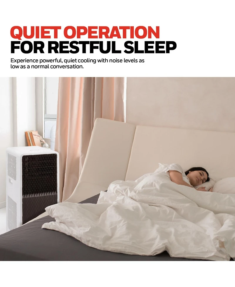 Honeywell 13,500 Btu Slim Portable Ac with Fan, Dehumidifier – Cools Up to 660 Sq. Ft., HX4CESAWG0 (10,000 Btu Sacc)