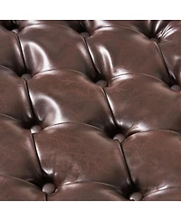 Pu Leather Storage Bench Classic Tufted Ottoman Multifunctional Bedroom and Living Room Bench-The Pop Home