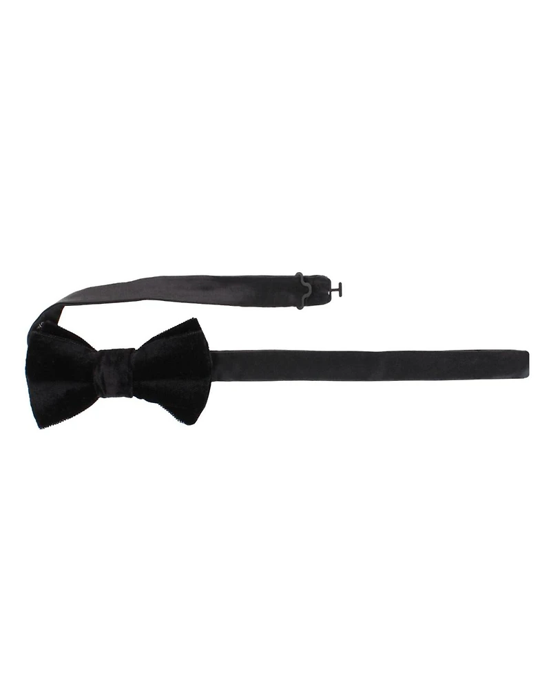 Trafalgar Men's Poirot Velvet Solid Colored Bow Tie