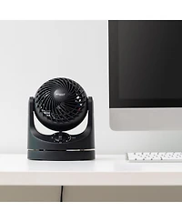 Iris Usa Woozoo Fan, Small Oscillating Desk Fan, Table Air Circulator, 3 Speeds, 32ft Max Air Distance, Mini Fan 8 Inches, 112° Adjustable Tilt,
