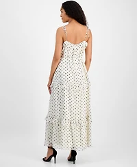 julia jordan Women's Tie-Strap Ruffle-Tier Maxi Dress