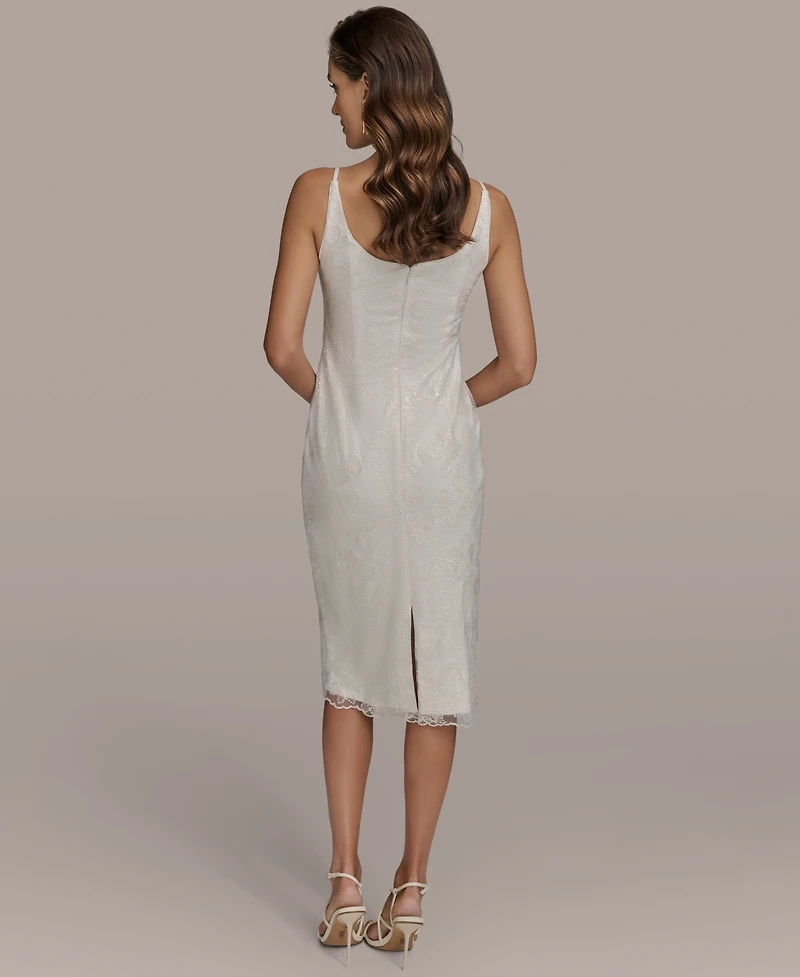 Donna Karan New York Women's Floral Sequined Dress