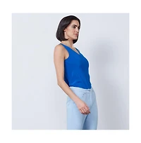 Carlisle Women's Reversible Silk Crepe Cami Tank Top Fountain