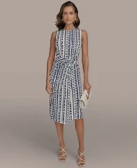 Donna Karan New York Women's Printed Side-Twist Dress
