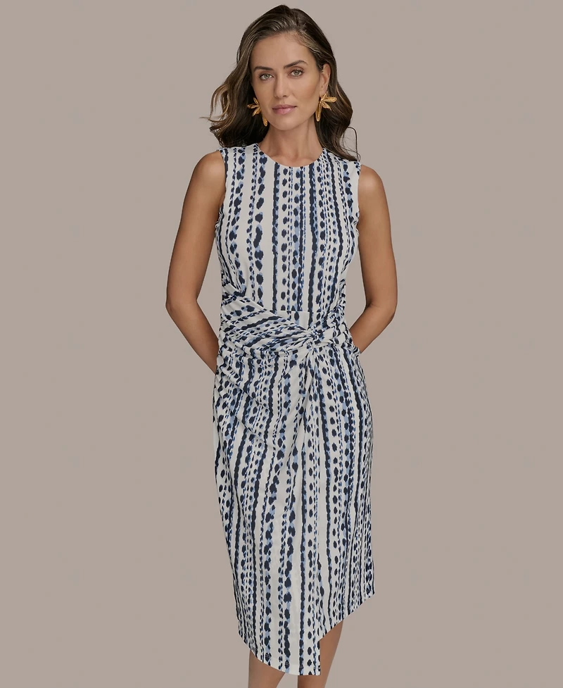 Donna Karan New York Women's Printed Side-Twist Dress