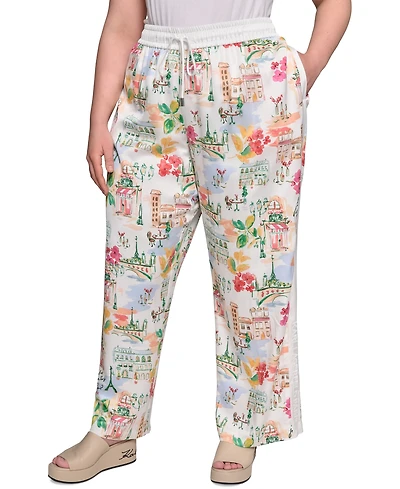 Karl Lagerfeld Paris Plus Conversational Soft Pants