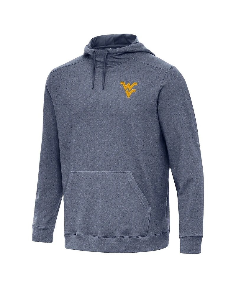 Antigua Men's Heather Navy West Virginia Mountaineers Cloud Pullover Hoodie