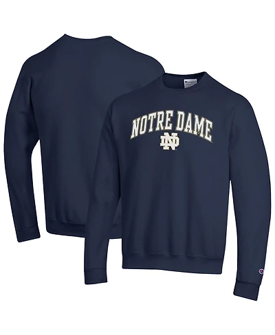 Champion Men's Navy Notre Dame Fighting Irish Arch Over Logo Pullover Sweatshirt