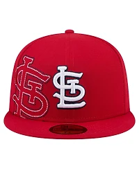 New Era Men's Red St. Louis Cardinals Yarn Stitch 59FIFTY Fitted Hat