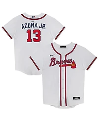 Nike Preschool Ronald Acuna Jr. White Atlanta Braves Home Replica 2.0 Player Jersey