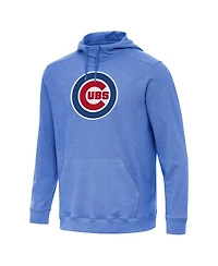 Antigua Men's Heather Royal Chicago Cubs Cloud Pullover Hoodie