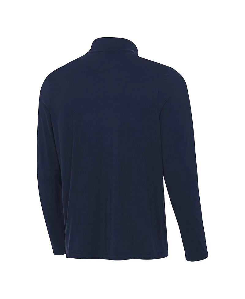 Antigua Men's Navy Milwaukee Brewers Content Quarter-Zip Top