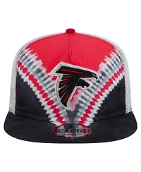 New Era Men's Red/Black Atlanta Falcons Throwback Dye Golfer Snapback Hat
