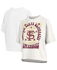 Pressbox Women's White Florida State Seminoles Harmony Oversized T-Shirt