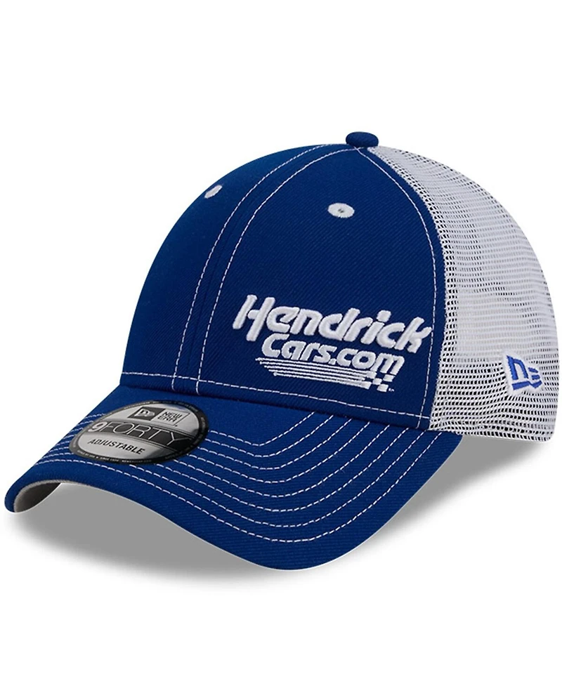 New Era Men's Royal/White Kyle Larson Hendrickcars.com 9FORTY Trucker Adjustable Hat