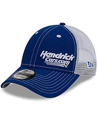 New Era Men's Royal/White Kyle Larson Hendrickcars.com 9FORTY Trucker Adjustable Hat