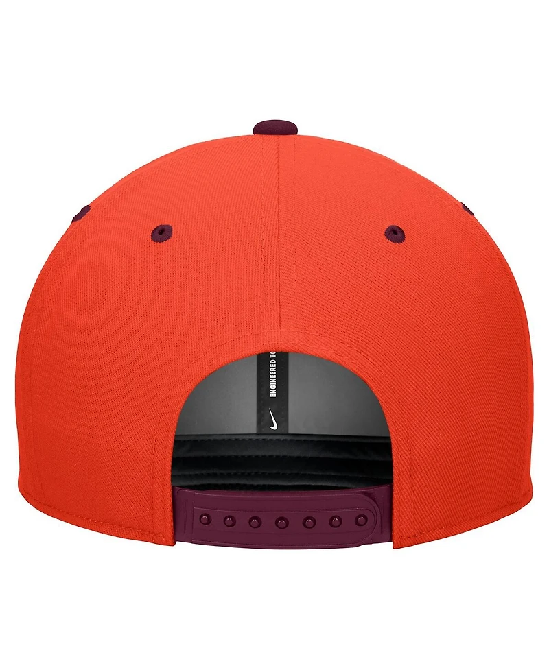 Nike Men's White/Orange Virginia Tech Hokies Pro Performance Snapback Hat