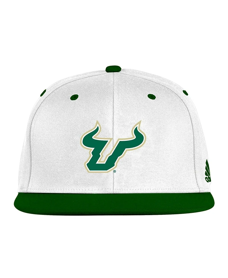 Adidas Men's White/Green South Florida Bulls On-Field Fitted Hat