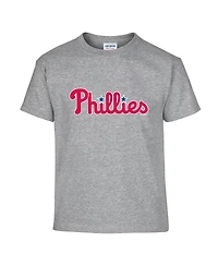 Soft as a Grape Big Boys and Girls Red/Gray Philadelphia Phillies T-Shirt, Set of 2