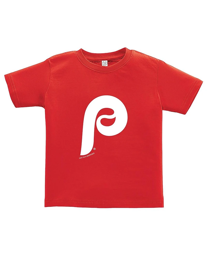 Soft as a Grape Toddler Red/Gray Philadelphia Phillies Cooperstown Collection T-Shirt, Set of 2