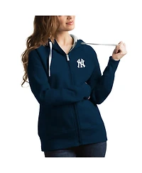 Antigua Women's Navy New York Yankees Victory Full-Zip Hoodie