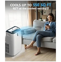 Cowsar Portable Air Conditioner 12000 Btu,Portable Ac Unit for Room Cools up to 550 Sq.ft,Air Conditioner Portable 3-in-one for Cooling,Dehumidifier&F
