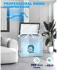 Cowsar 7.0 Cu.Ft Chest Freezer with Removable Basket and Bottom Defrost Water Drain Freestanding Top Open Door, 7 adjustable thermostatsensure .An ide