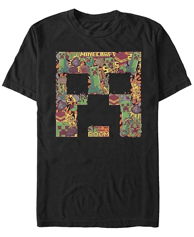 Fifth Sun Men's Creeper Face Collage Short Sleeve T-Shirt