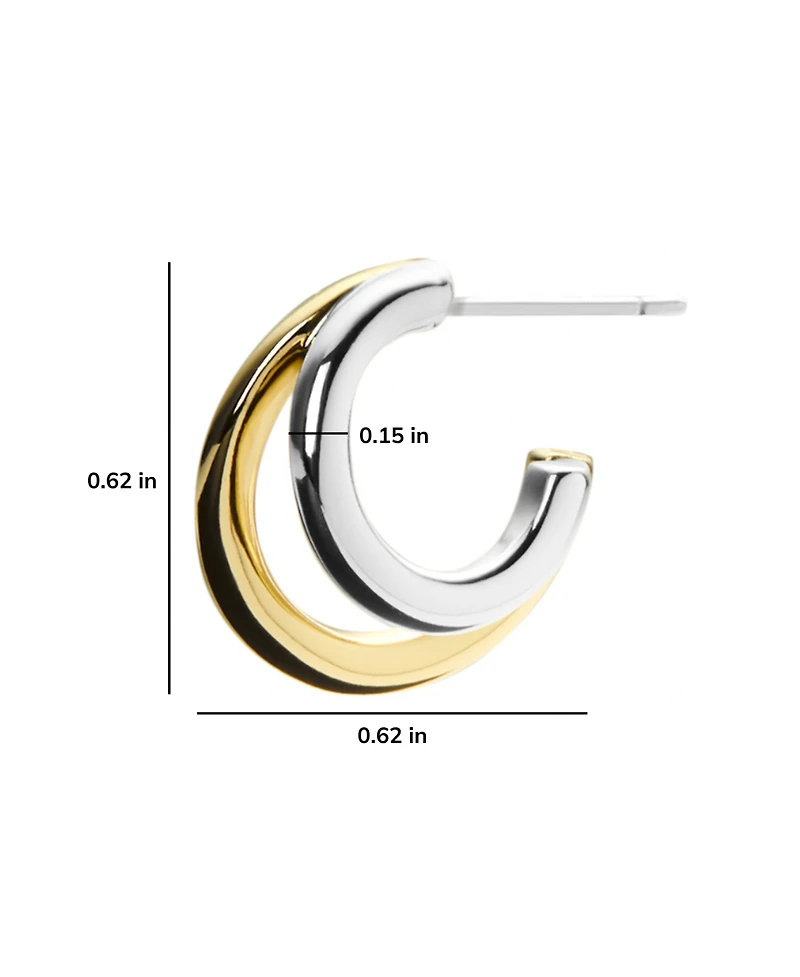 Ana Luisa Double Hoop Earrings - Scarlett Two Tone