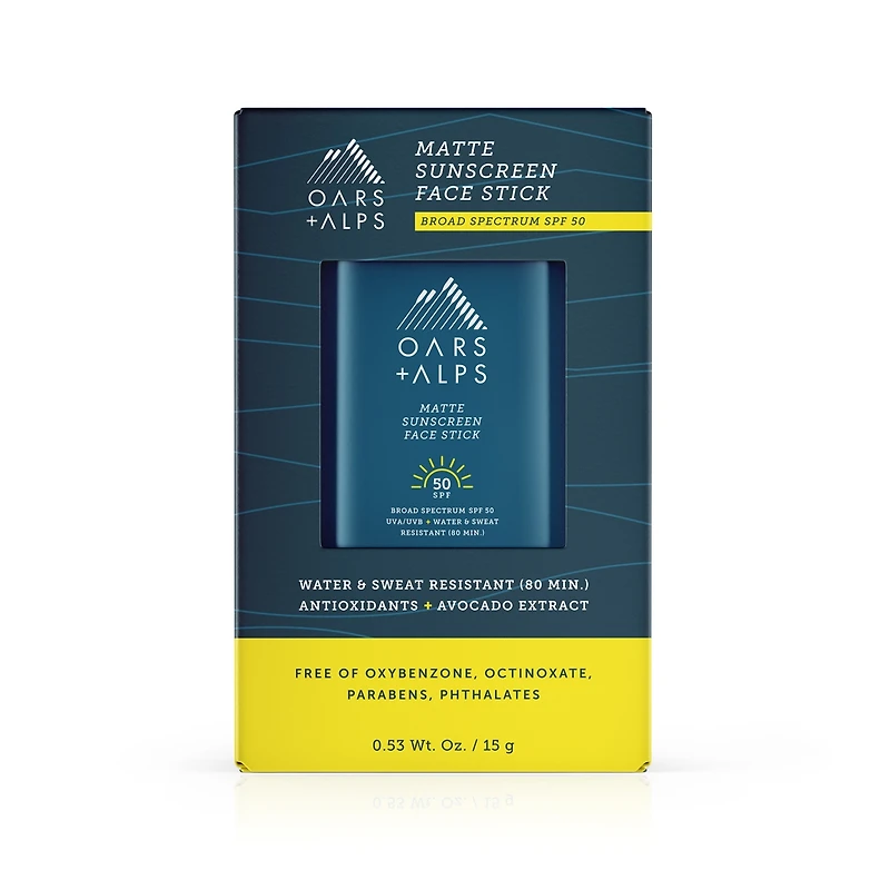 Oars + Alps Matte Sunscreen Face Stick Spf 50, 0.53 oz.