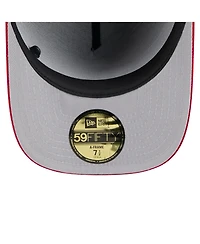 New Era Men's Black/Scarlet San Francisco 49ers 2025 Nfl Draft On Stage A-Frame 59FIFTY Fitted Hat
