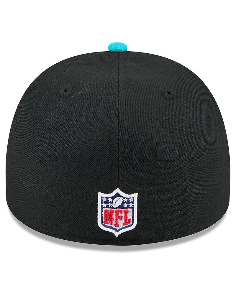 New Era Men's Black/Aqua Miami Dolphins 2025 Nfl Draft On Stage A-Frame 59FIFTY Fitted Hat