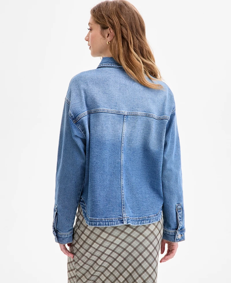 Celebrity Pink Juniors' Oversized Denim Shirt Jacket