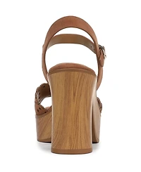 Naturalizer Women's Kira Block Heel Square Toe Platform Sandals