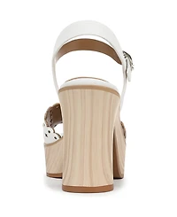Naturalizer Women's Kira Block Heel Square Toe Platform Sandals