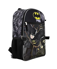 Dc Comic Book Batman Symbol 5-Piece Backpack Accessory Set for boys