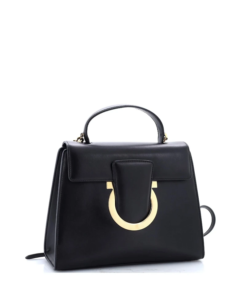 Pre-Owned Salvatore Ferragamo Medium Thalia Top Handle Flap Bag Leather