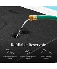 Best Choice Products 330lb Capacity Fillable Heavy-Duty Outdoor Cantilever Umbrella Base w/ Easy-Fill Spouts