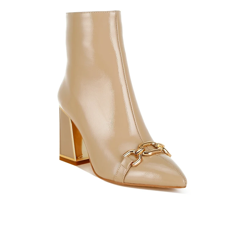 Pollux Metallic Chain Detail Boots