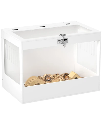 PawHut Hamster Cage with Openable Top, Hut, Small Animal Habitat,