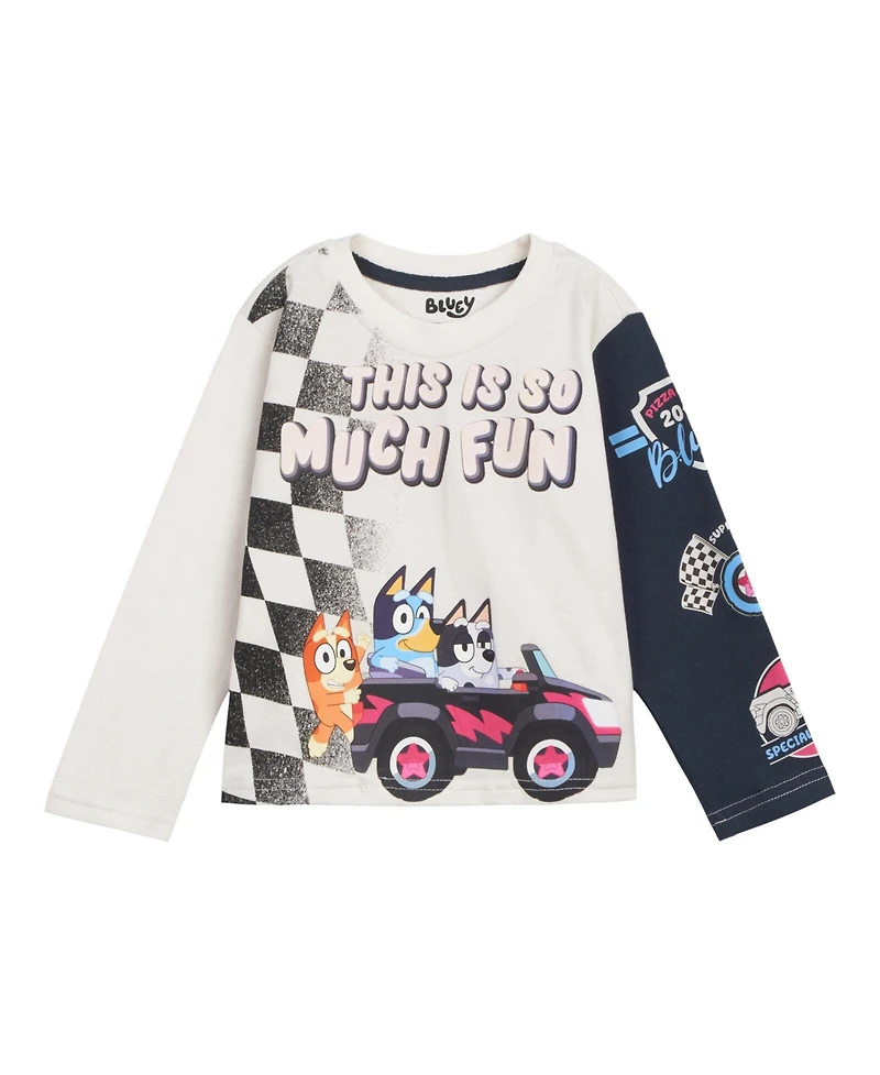 Bluey Baby Boys Henley T-Shirt and French Terry Pants