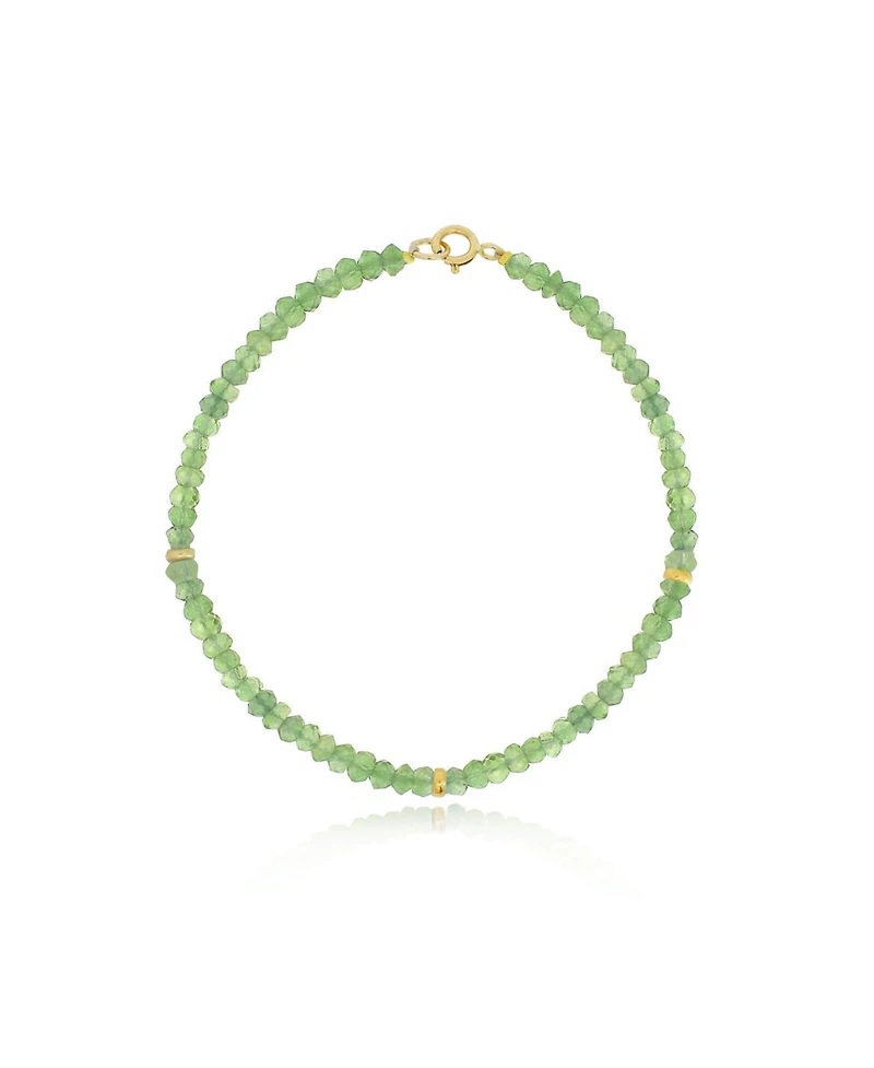 The Lovery Peridot Bead Bracelet 14K Gold