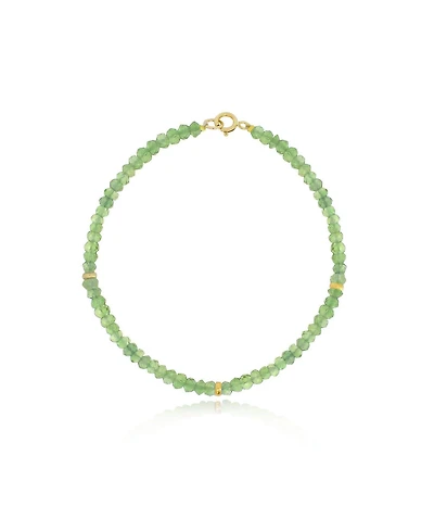 The Lovery Peridot Bead Bracelet 14K Gold
