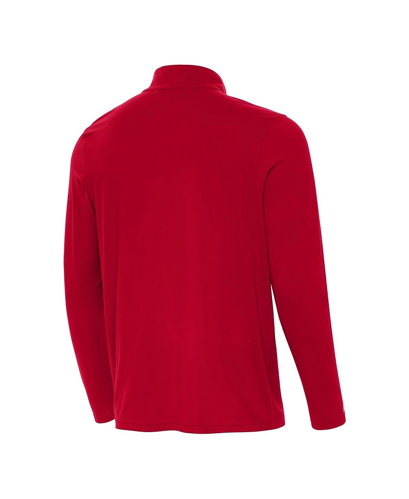 Antigua Men's Crimson Indiana Hoosiers Intent Quarter-Zip Top