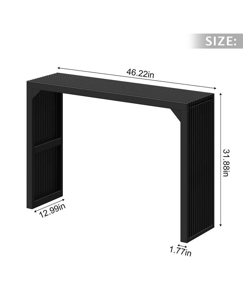 46.22 in. Rectangle Solid Wood Farmhouse Console Table or Living Room, Hallway, Foyer, Entryway