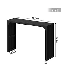 46.22 in. Rectangle Solid Wood Farmhouse Console Table or Living Room, Hallway, Foyer, Entryway